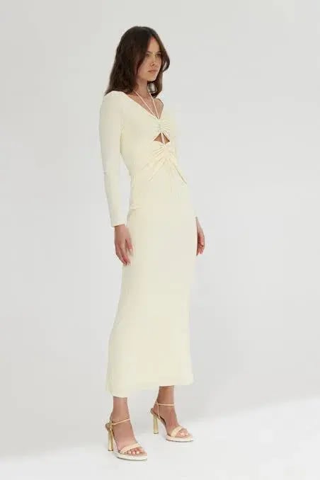 Significant Other Marie Dress Butter Yellow Size 6 photo 4