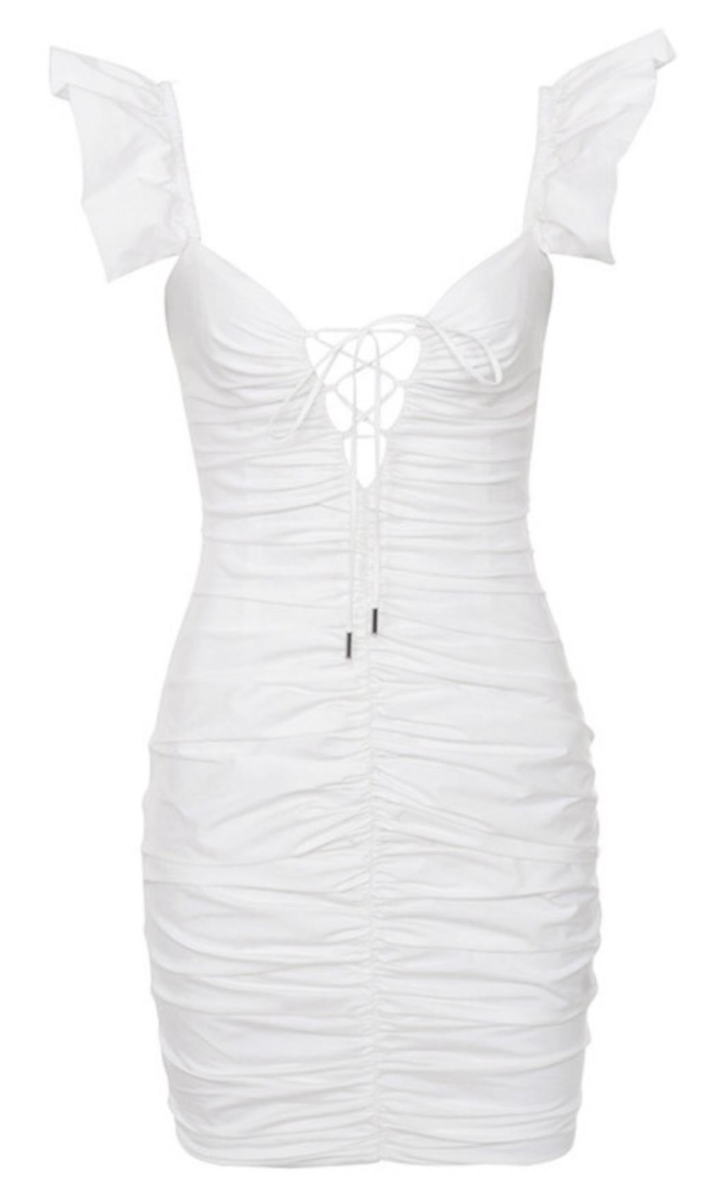 House of CB Kara Mini Dress White Size 8 photo 3