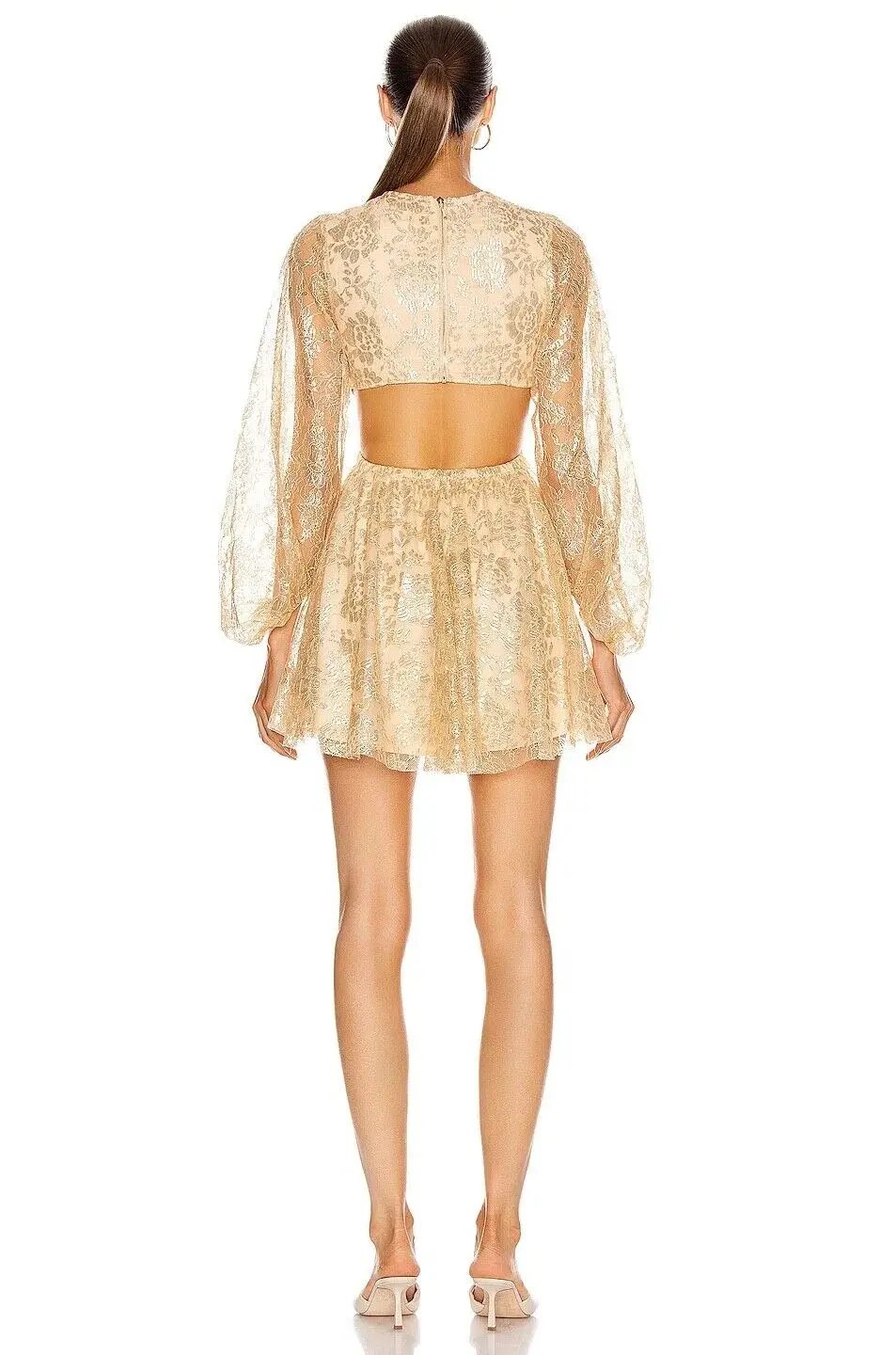 Alice McCall Magic Thinking Mini Dress Gold Size 8 photo 3