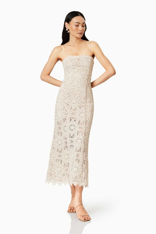 ELLIATT DREAMER DRESS - IVORY/TAUPE photo 2