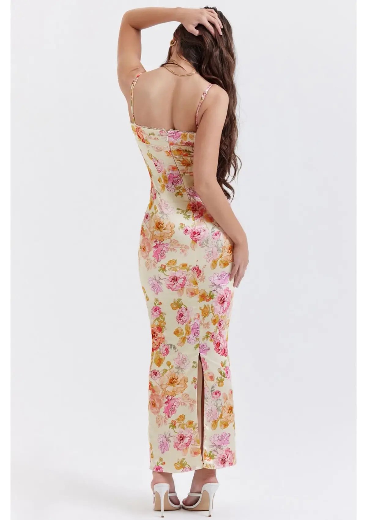 House of CB Josefina Maxi Dress in Ivory Floral Size S / AU 8 photo 4