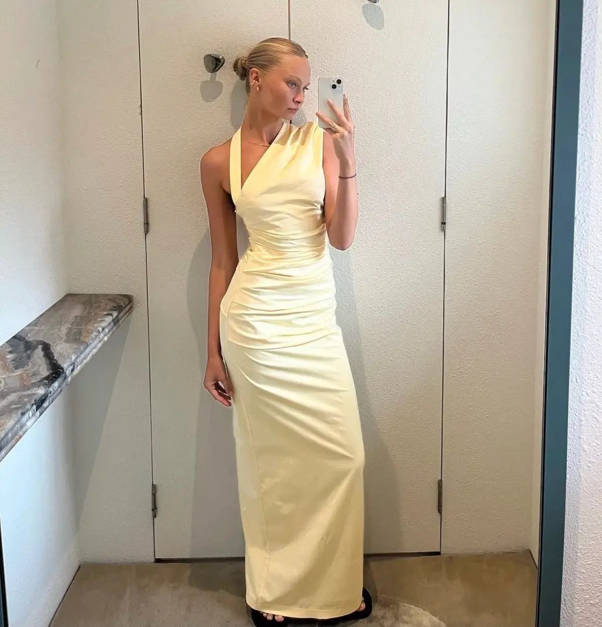 Sir the Label  Giacomo Gathered Gown Butter Size 8 photo 4