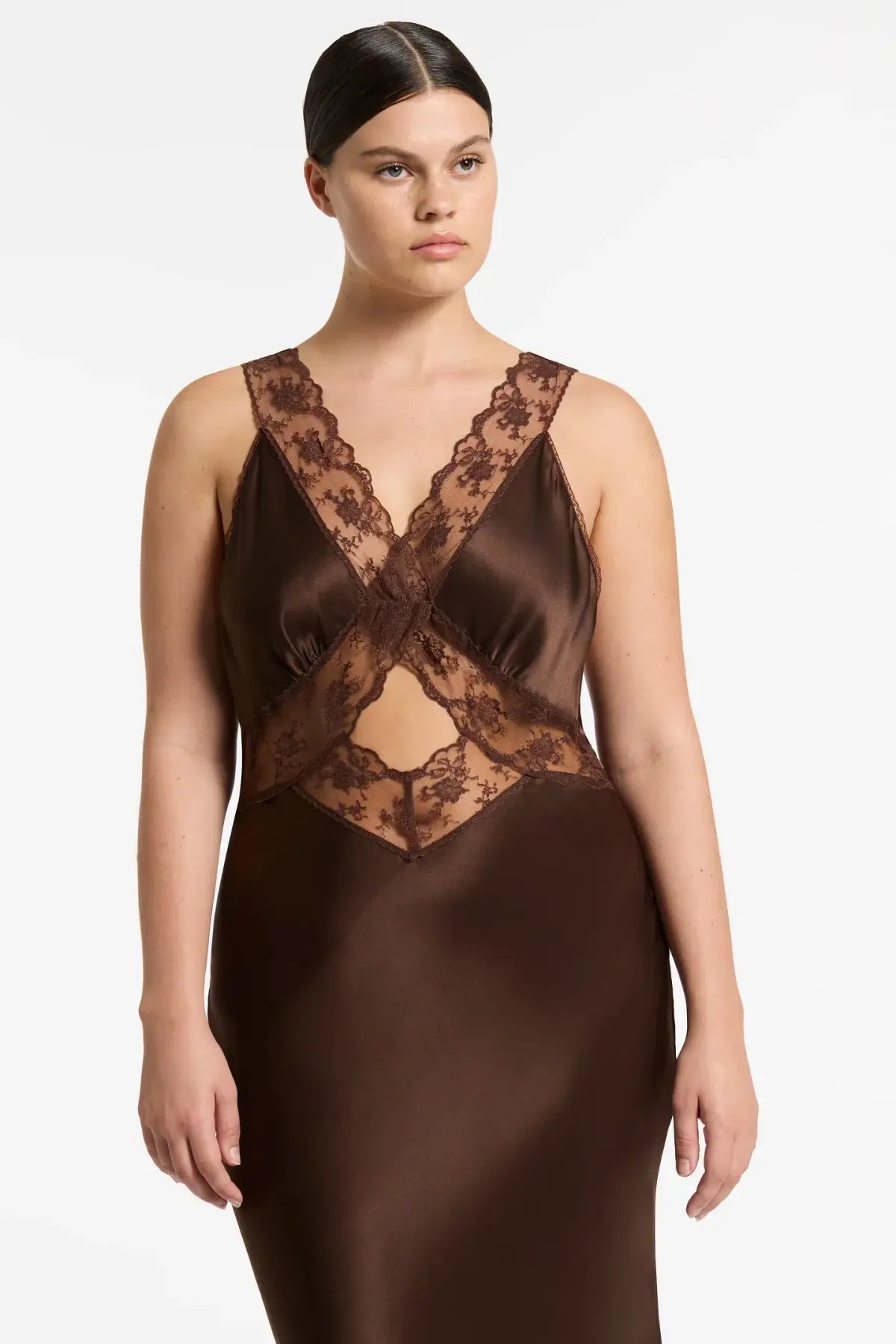 Sir the Label Aries Cut Out Dress in Chocolate Size 3 / AU 12 photo 5