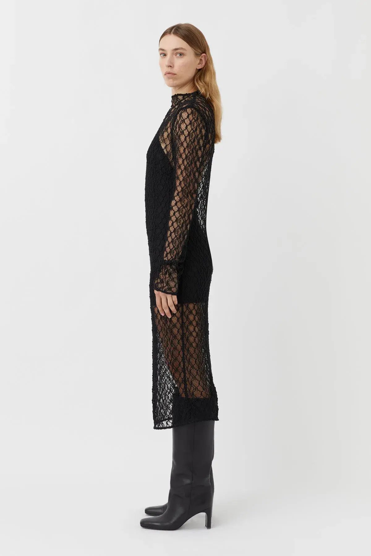 Camilla and Marc Eros Long Sleeve Midi Dress Black Size M / AU 10 photo 4