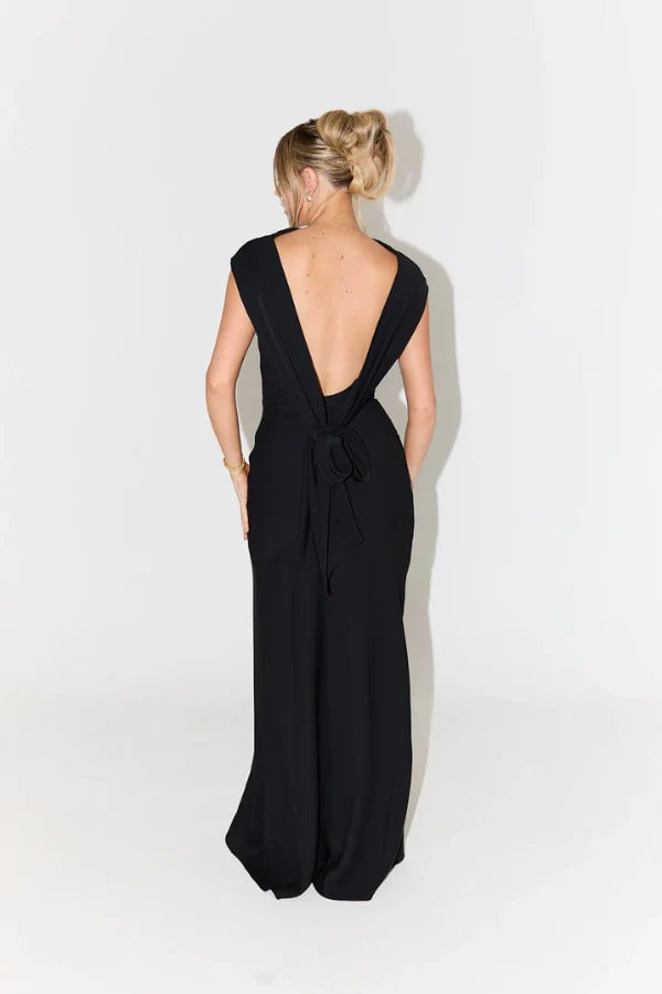 ODD MUSE THE ULTIMATE MUSE DRAPE BACK MAXI DRESS - BLACK photo 3