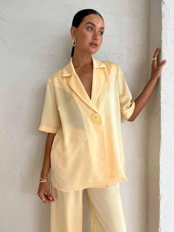 Viktoria and Woods Chorus Shirt w/ Belt Flax Yellow Size 1 /AU 8 photo 2