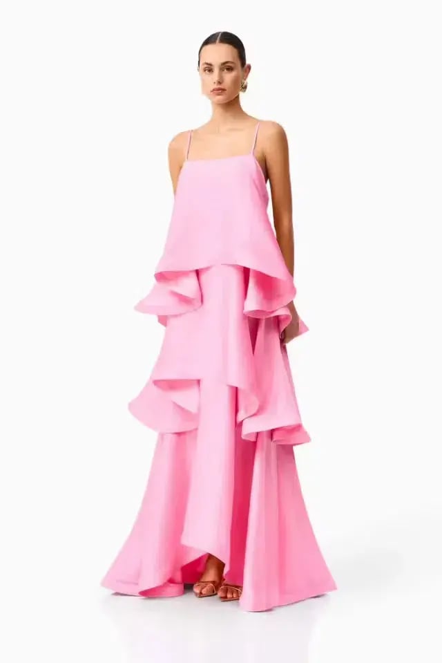ELLIATT TILLY TIERED MAXI DRESS IN PINK SIZE 10 (M) photo 2