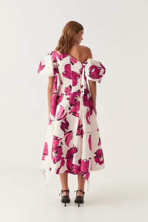 AJE Cordelia Corsetted Maxi Dress Falling Floral Size 10 photo 3