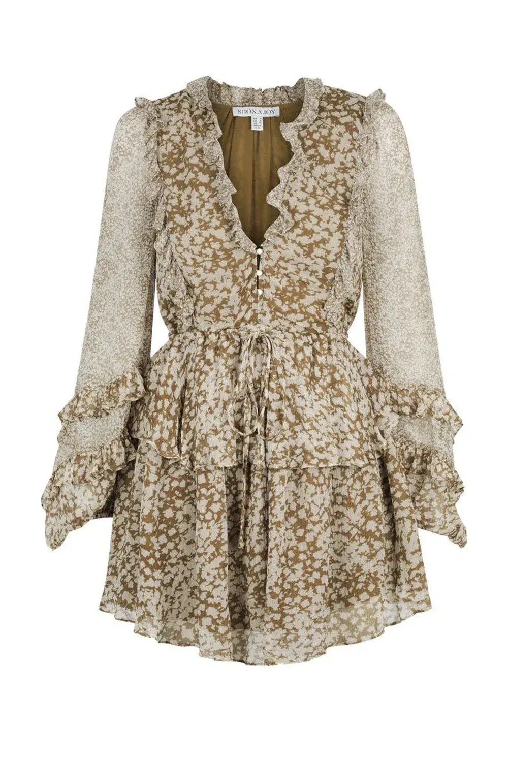 Shona Joy Claudette Mini Dress Print Size 10 photo 5
