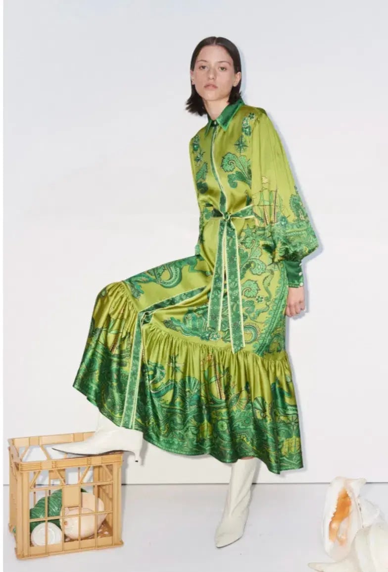 Alemais Solaris Shirtdress Olive Size 12 photo 2