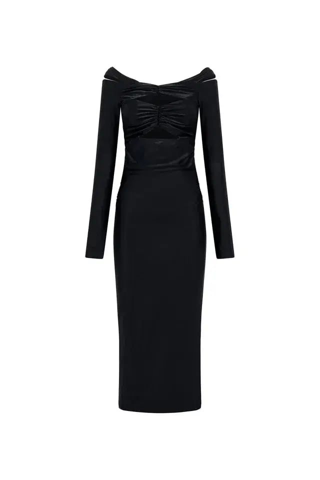 Camilla and Marc Berkley Off-shoulder Dress In Black Size AU 10 photo 4