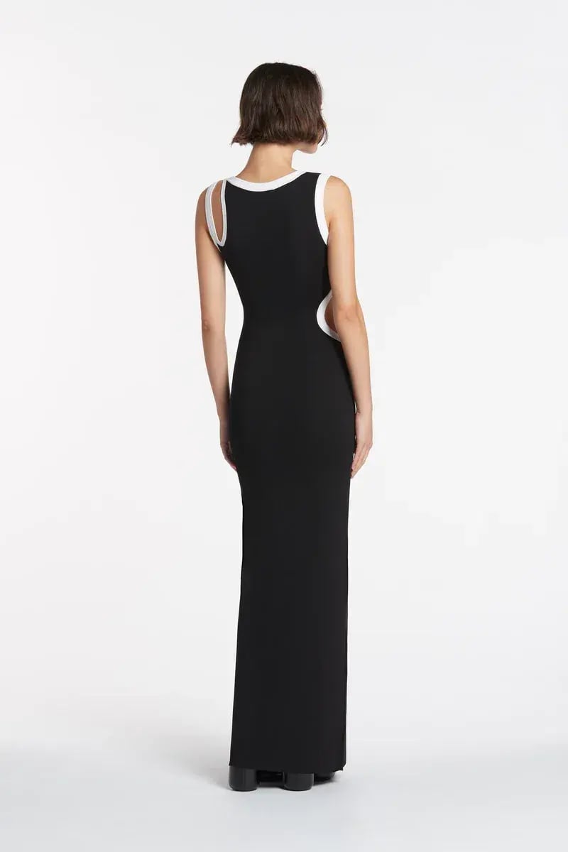 Sir the Label Evalina Cut Out Dress Black Size AU 10 photo 3