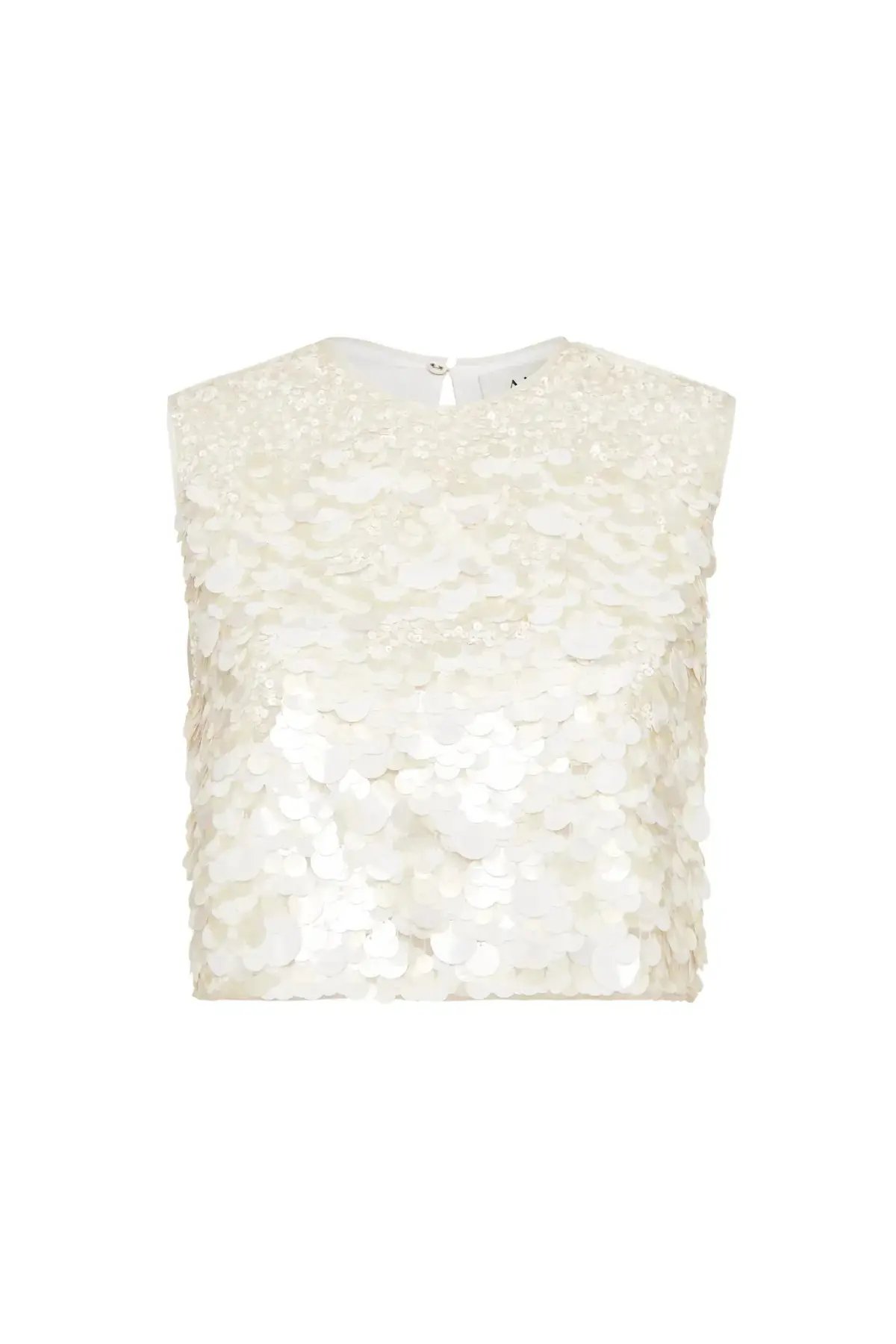 Aje Celeste Sequin Shell Top Size 14 photo 3