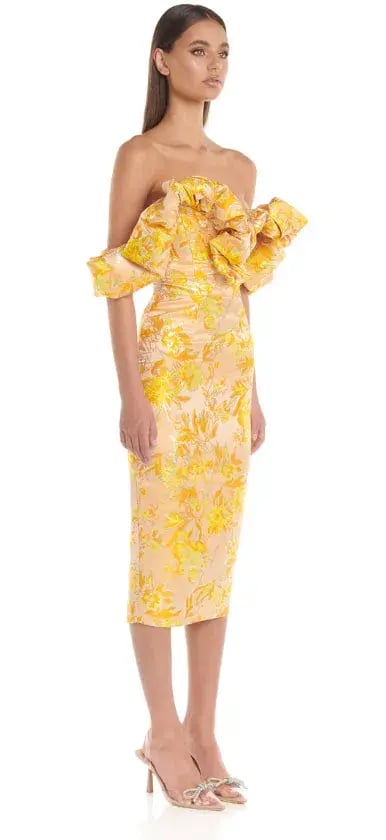 Eliya The Label Brielle Dress Yellow Size AU 10 photo 4