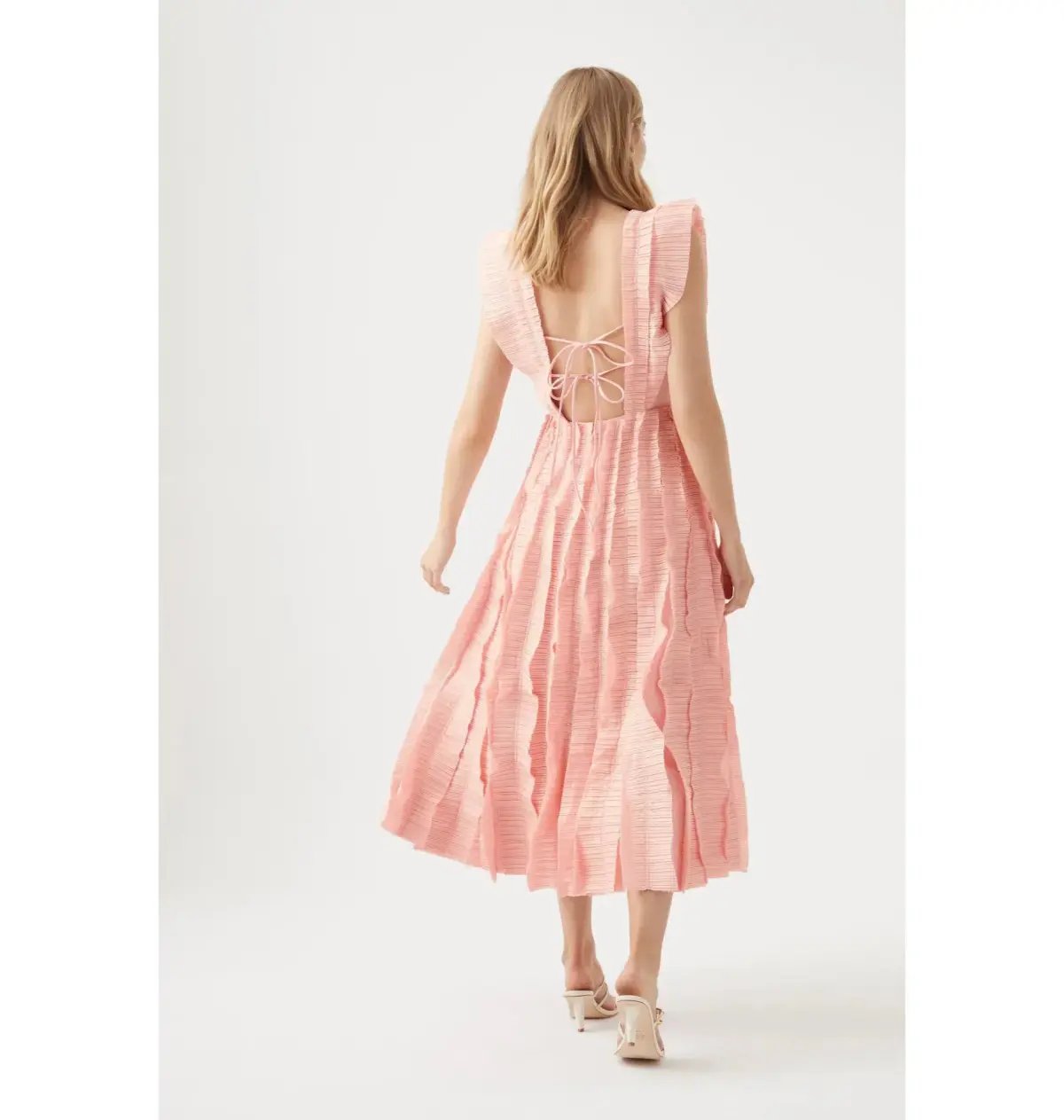 Aje Hybrid Midi Dress Rose Pink Size 16 photo 3