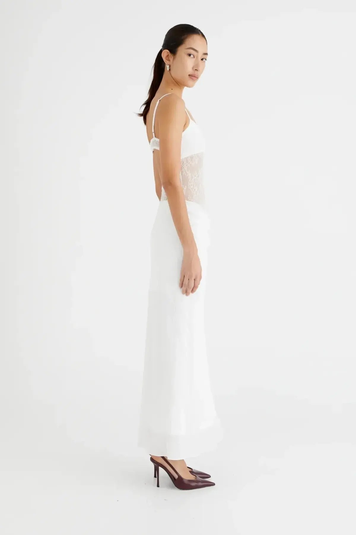 Benni Gabriel Maxi Dress White Size 12 photo 3