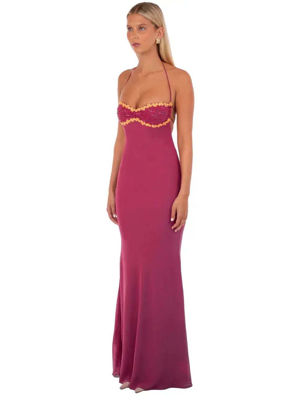 I Am Delilah Delilah Maxi Dress Wine Size 8 / S photo 2