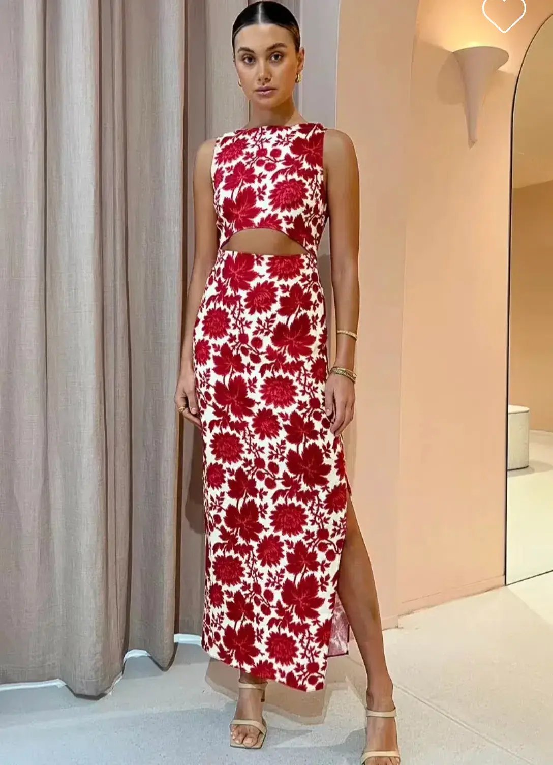 Sir the Label Cinta Cut Out Midi Dress in Valentina Floral Print Size 8 photo 5