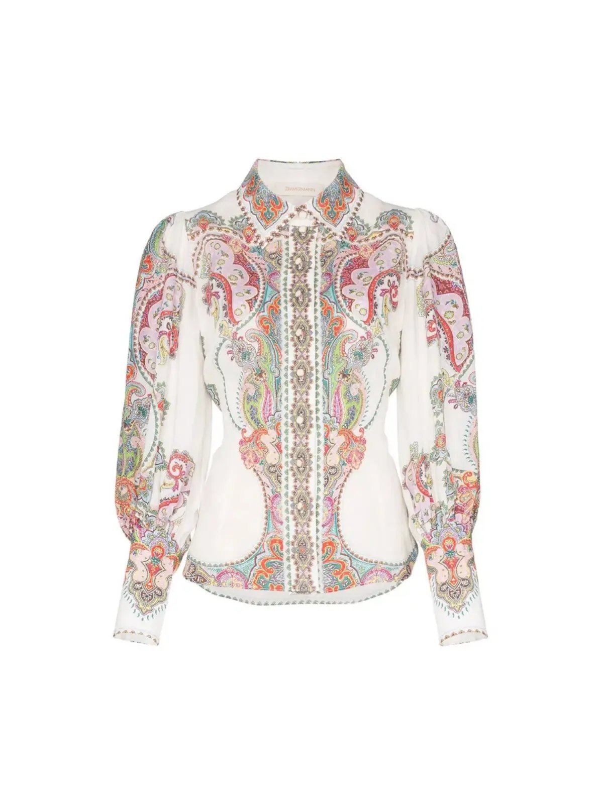 Zimmermann Ninety Six Filigree Shirt in Lennon Paisley Size AU 14 photo 2
