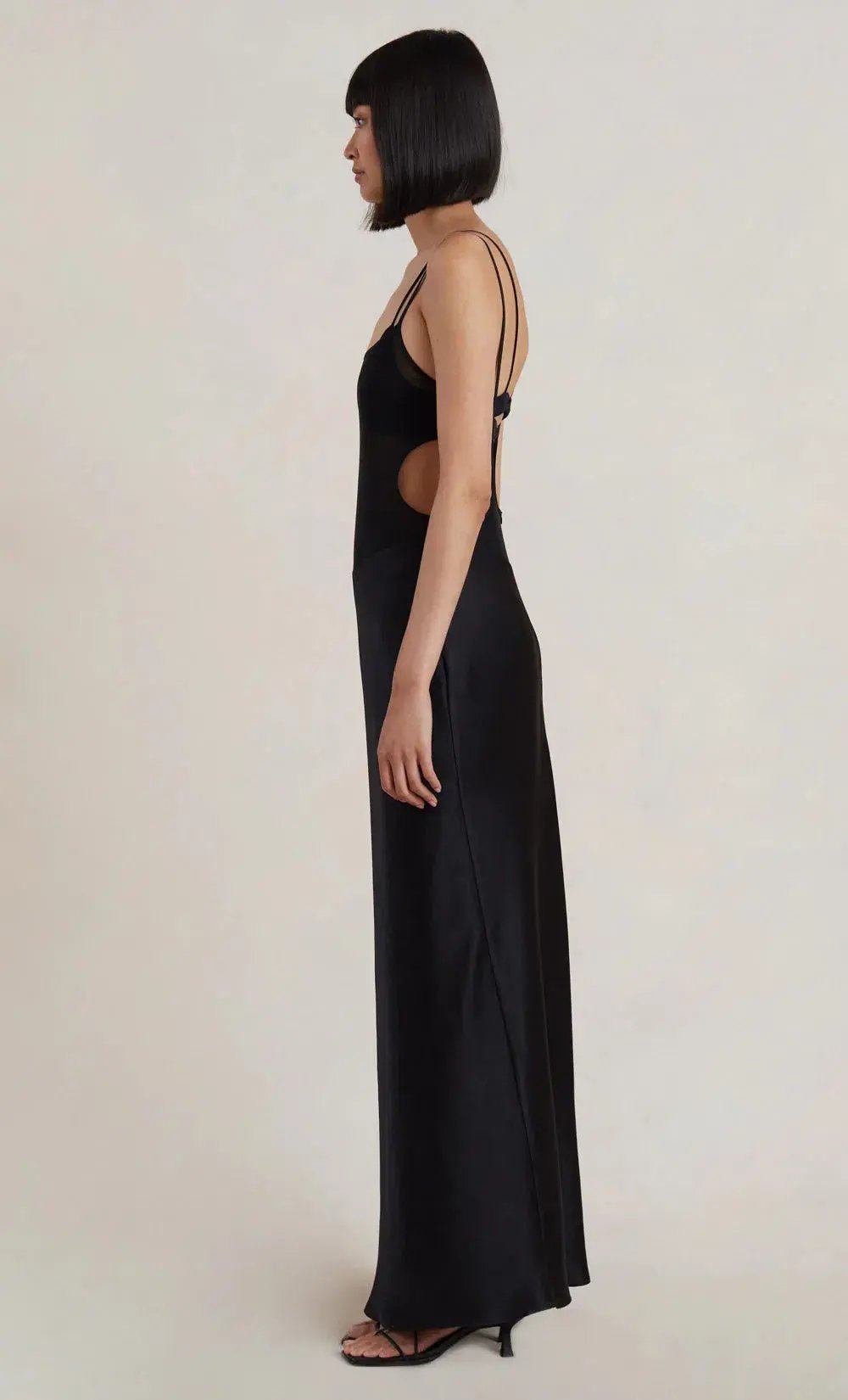 Bec & Bridge Lindsey Cut Out Maxi Dress Black Size M/AU 10 photo 5