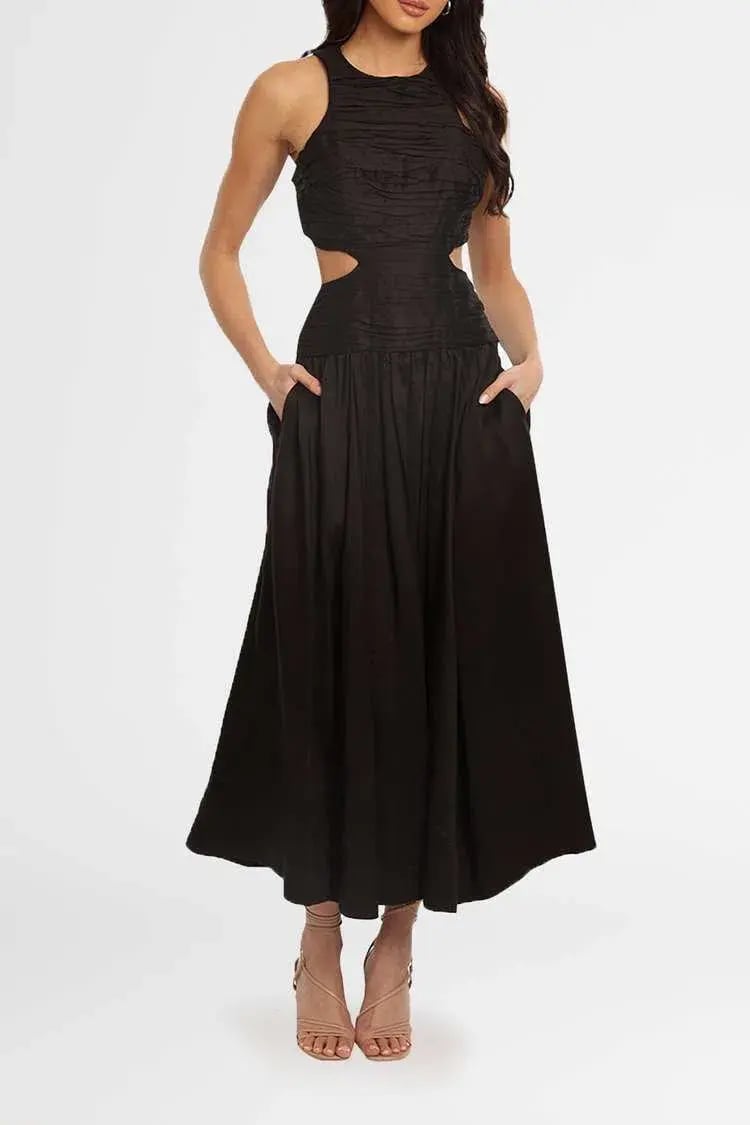 AJE Introspect Midi Dress Black Size 8 photo 2