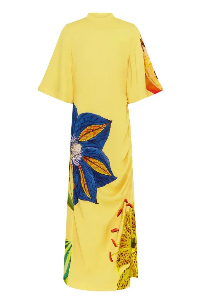 Alémais Dahlia Midi Dress Yellow Size 14 photo 5
