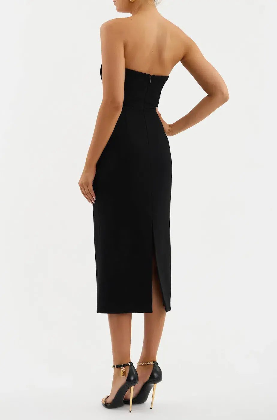 Rebecca Vallance Aubree Midi Dress Black Size 8 photo 3
