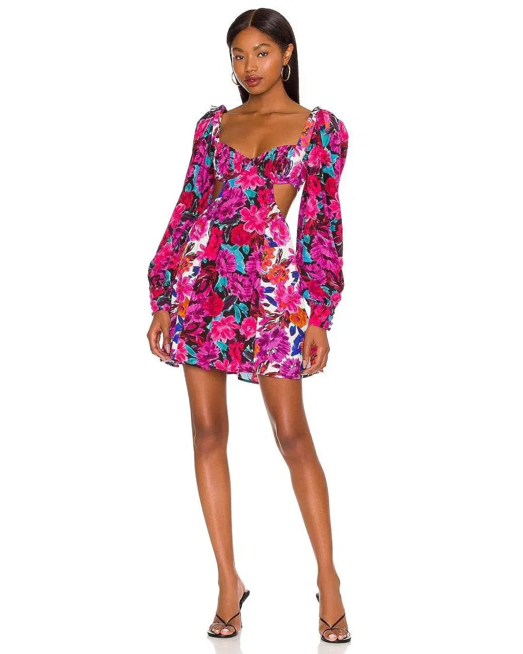 For Love & Lemons Scarlett Mini Dress Pink Size S photo 2