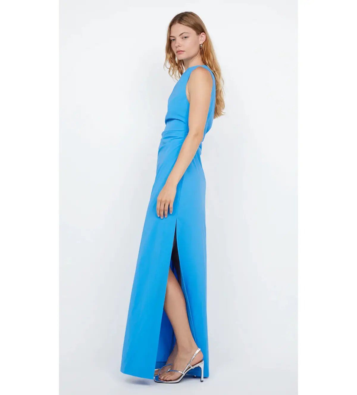 Bec & Bridge Angelina Asym Maxi Dress in Mid Blue Size 8 photo 2