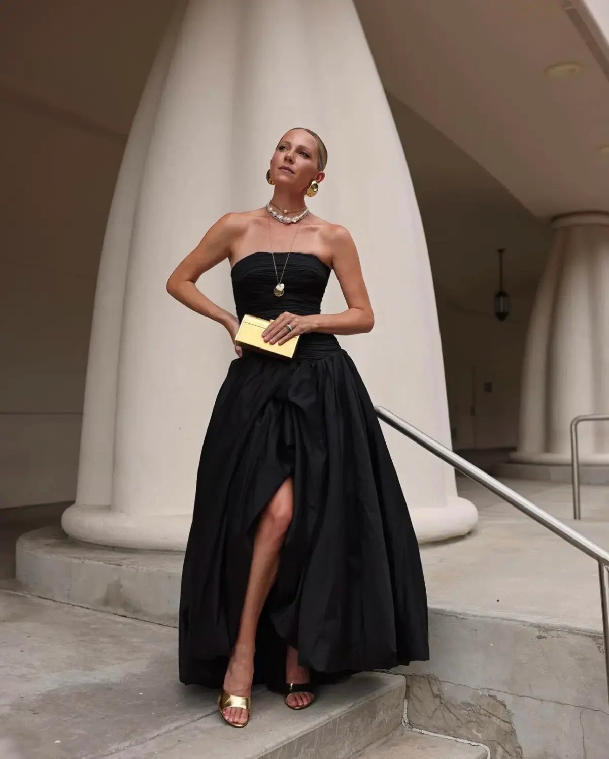 AJE Violette Bubble Hem Maxi Dress  Black Size 10 photo 2