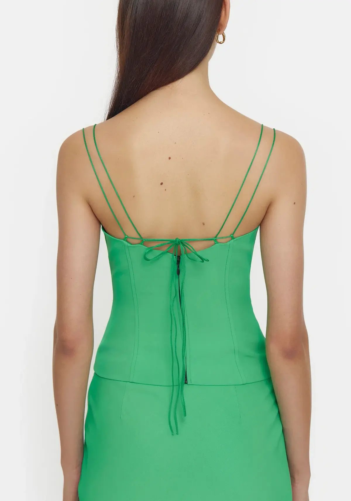 Viktoria + Woods Saxophone Top and Hillcrest Skirt Set Kelly Green Size 0 / AU 6 photo 4