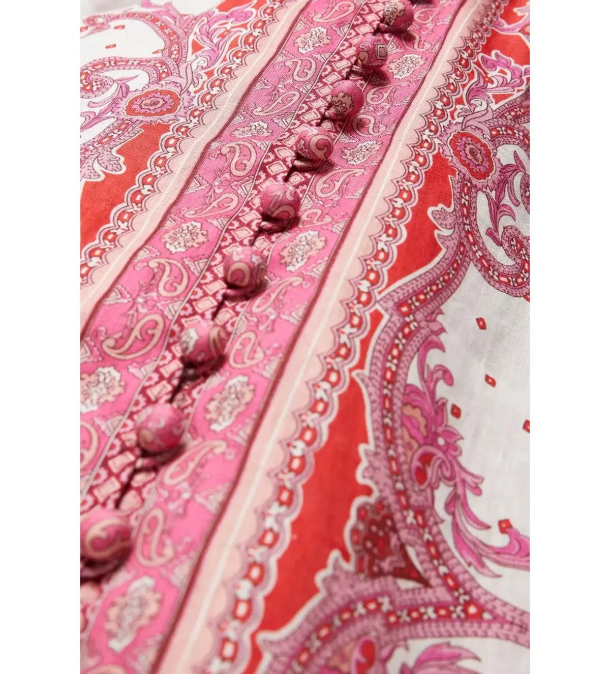 Zimmermann Bells Paisley Long Midi Dress Red Paisley Size 0 AU 8 photo 8
