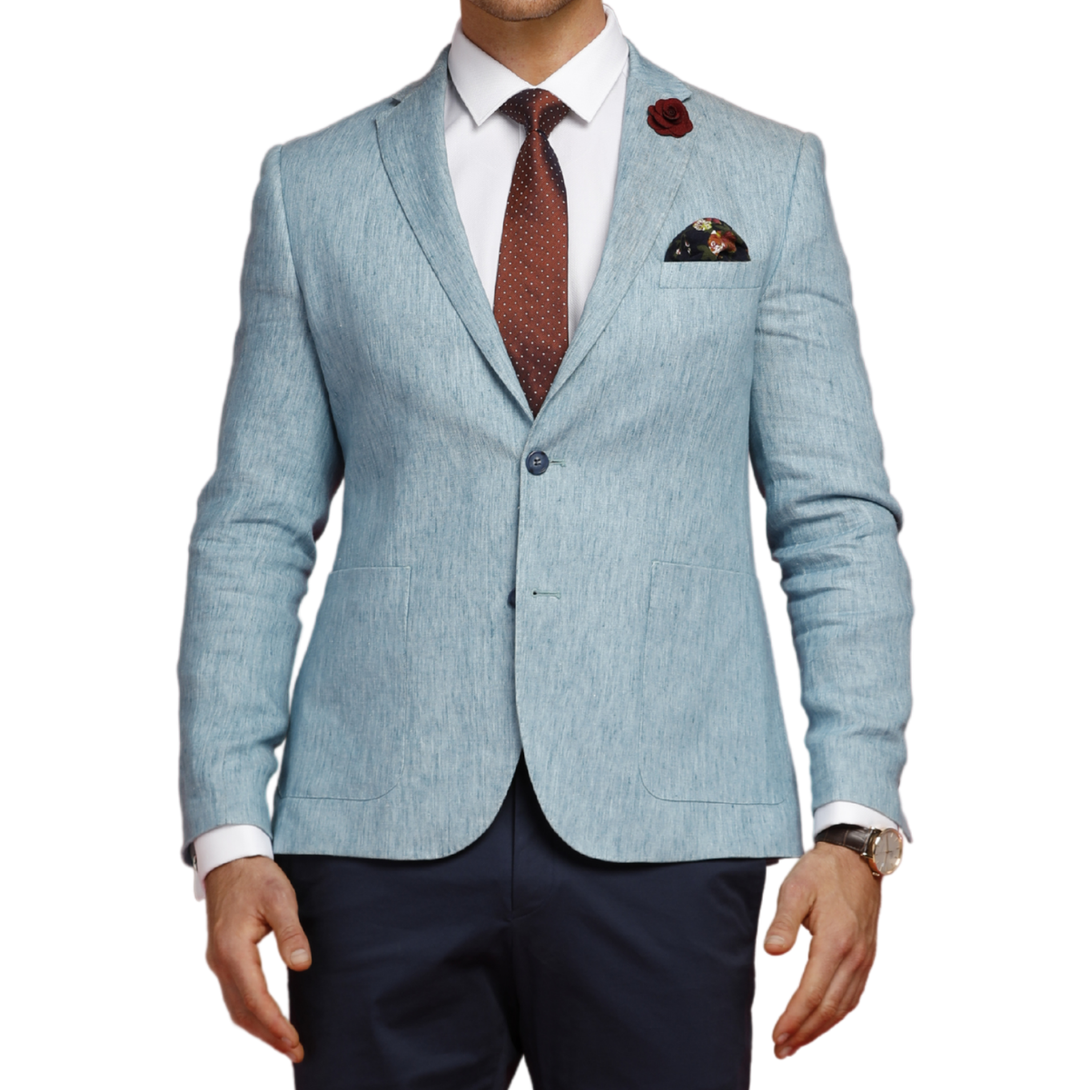 Paul Costelloe Sky Blue Linen Jacket photo 2