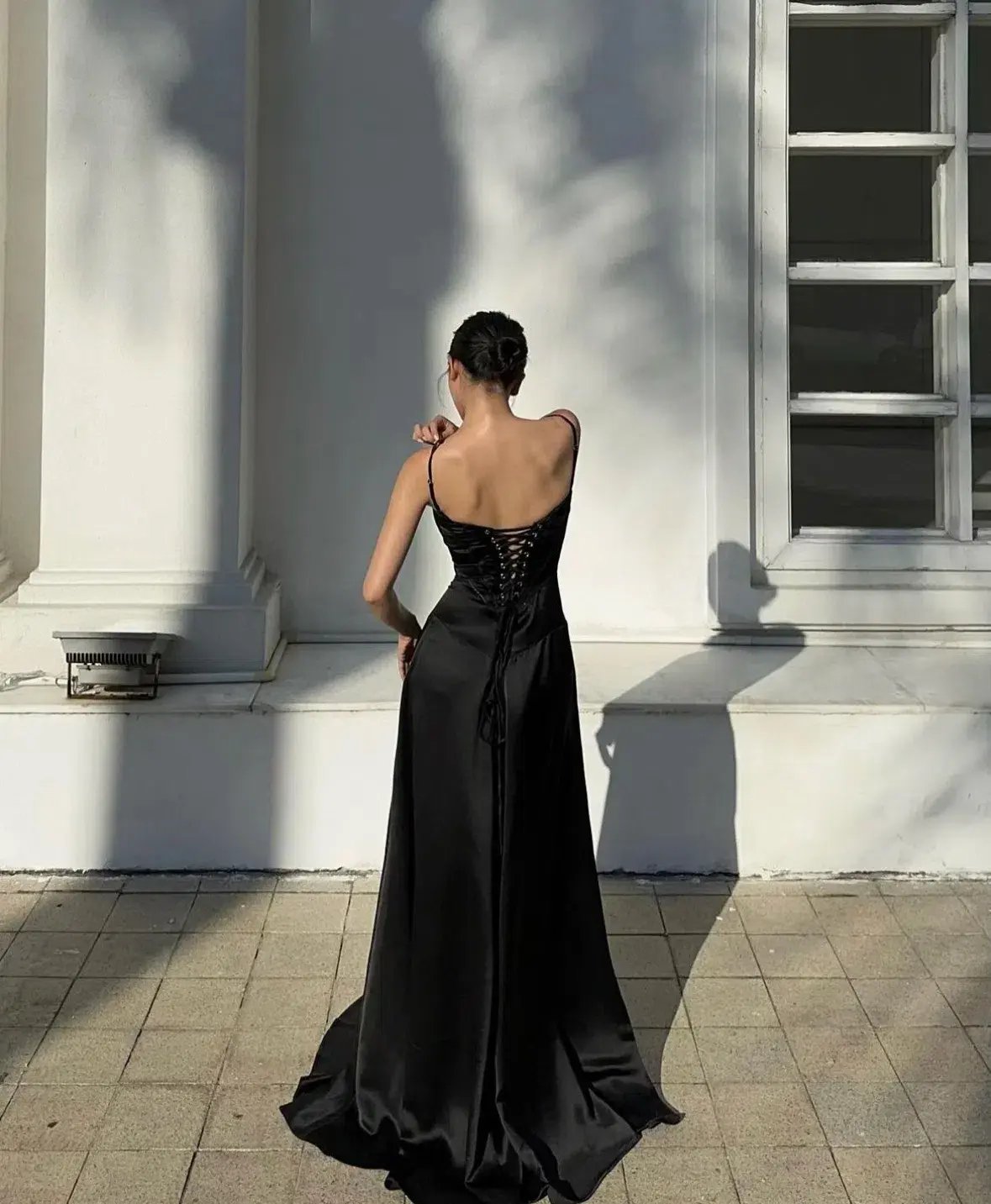 House of CB Anabella Lace Up Corset Maxi Dress in Black Size M / AU 10 photo 4