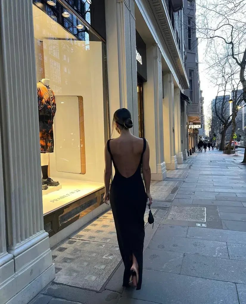 Effie Kats Verona Backless Gown Black Size M / Au 10 photo 5