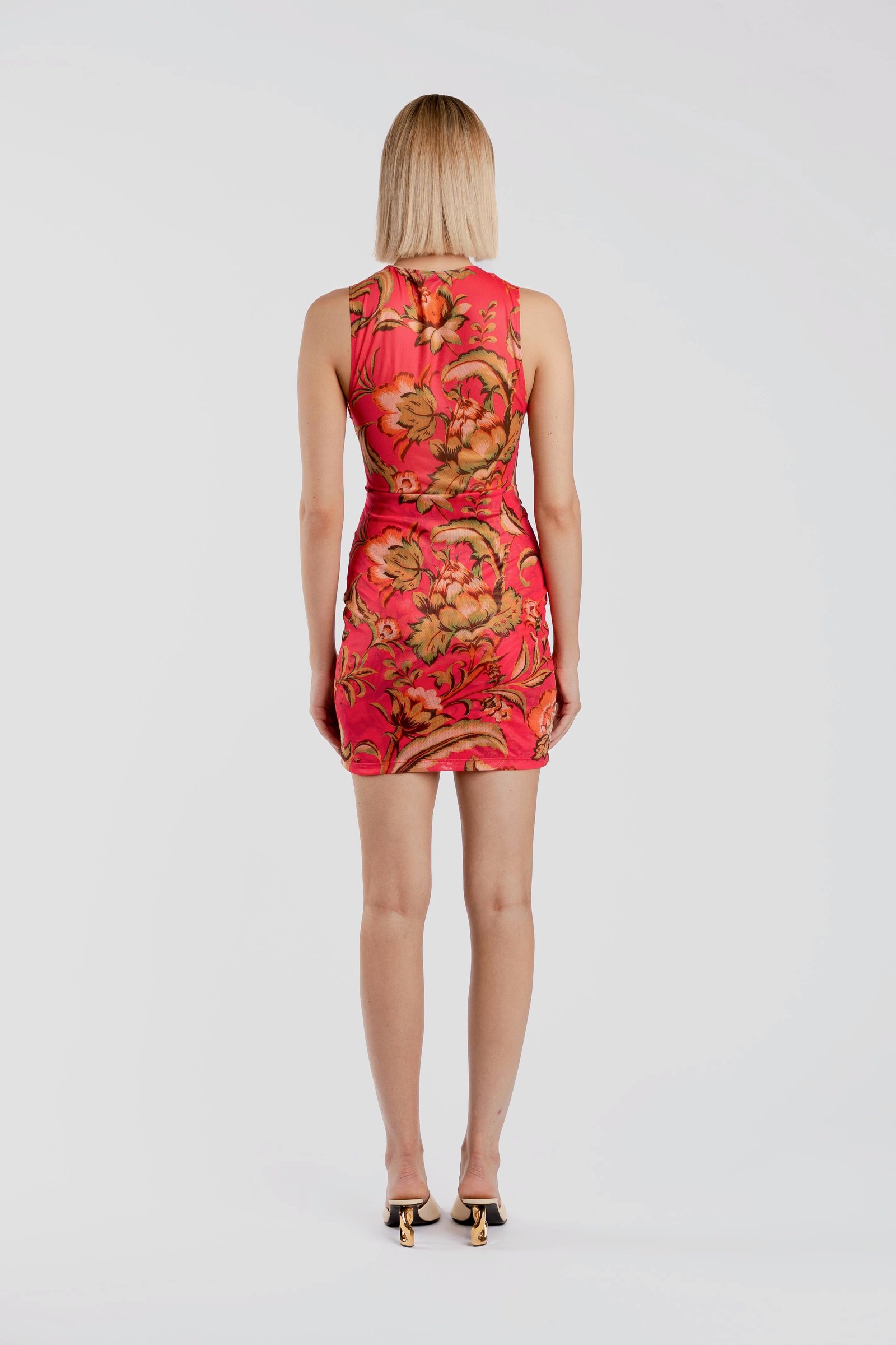 ONE FELL SWOOP MALAH MINI DRESS - PINK PARROT photo 5