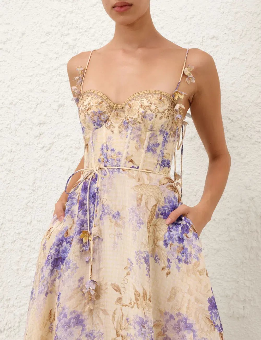 Zimmermann Dawning Picnic Dress Lilac Floral size 3 / AU10-12 photo 2