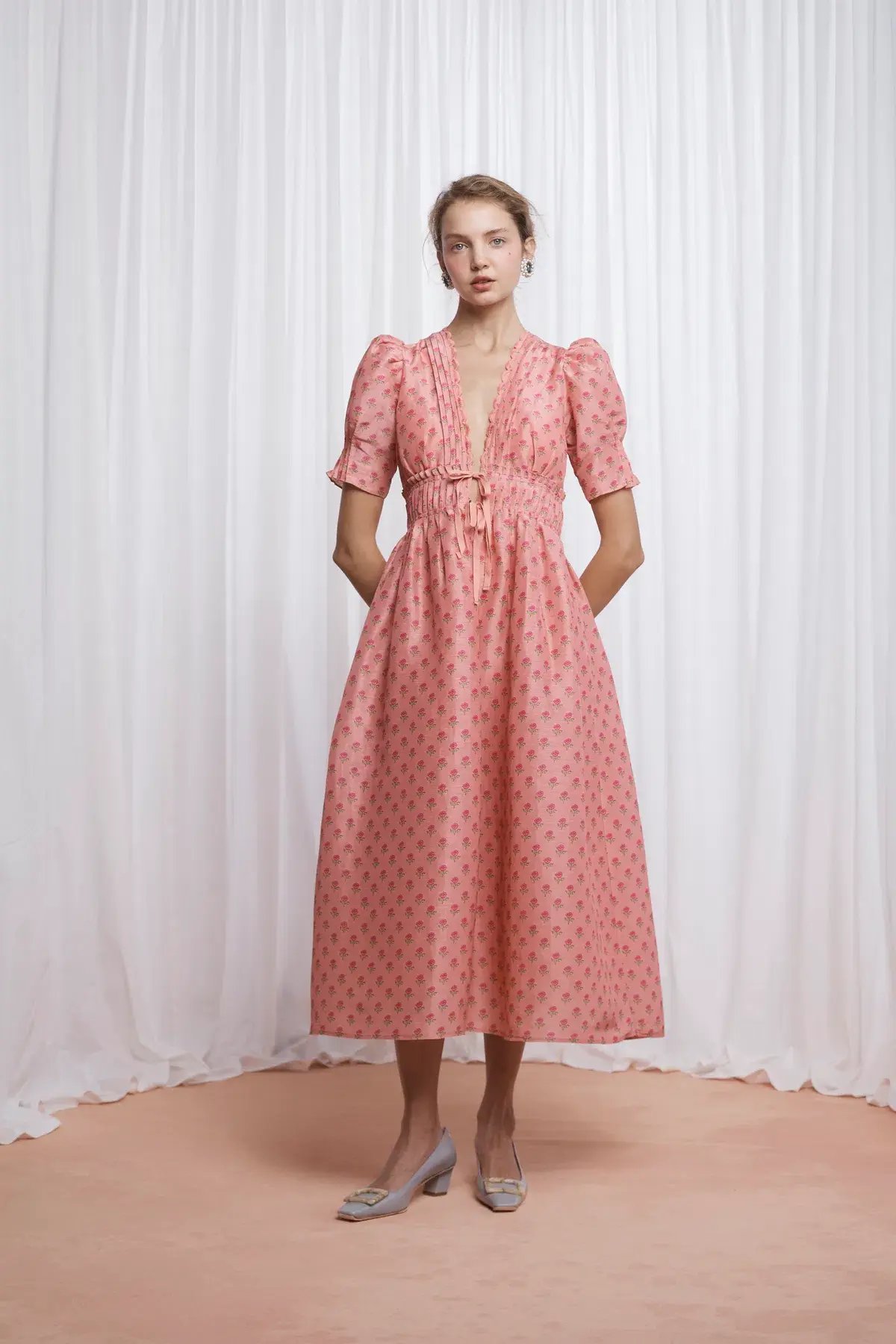 Lovaan Boehm Dress Tiny Rose Pink Size 8 photo 2