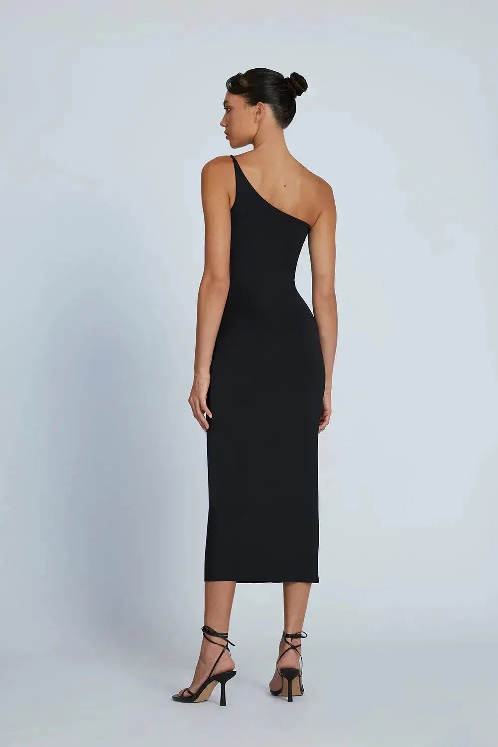 By Johnny Siya Slice Gather Dress Black Size 6 photo 2