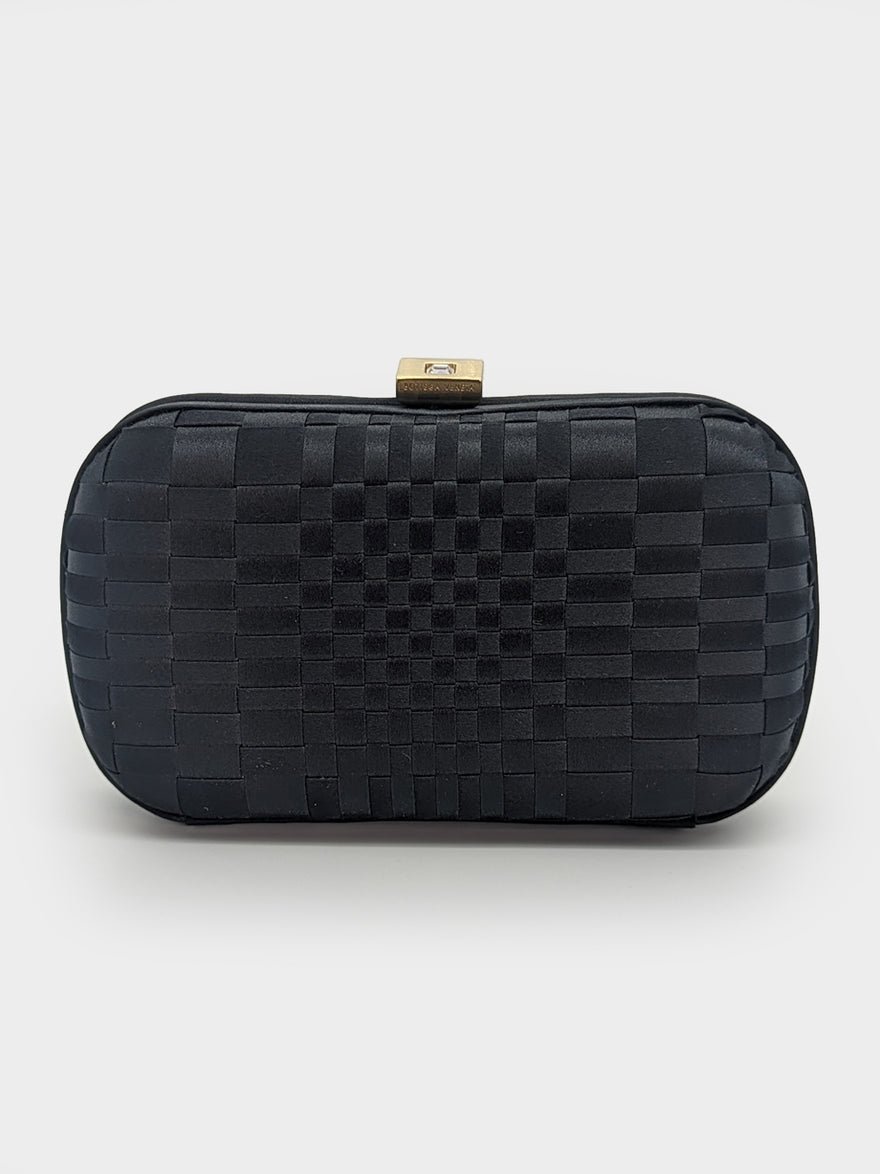 Bottega Veneta Intrecciato Satin Box Clutch photo 4