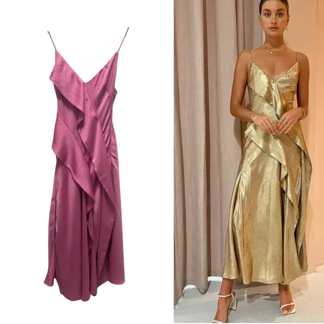 NEW Acler Queensbridge Midi Dress in Violet Size 6 photo 2