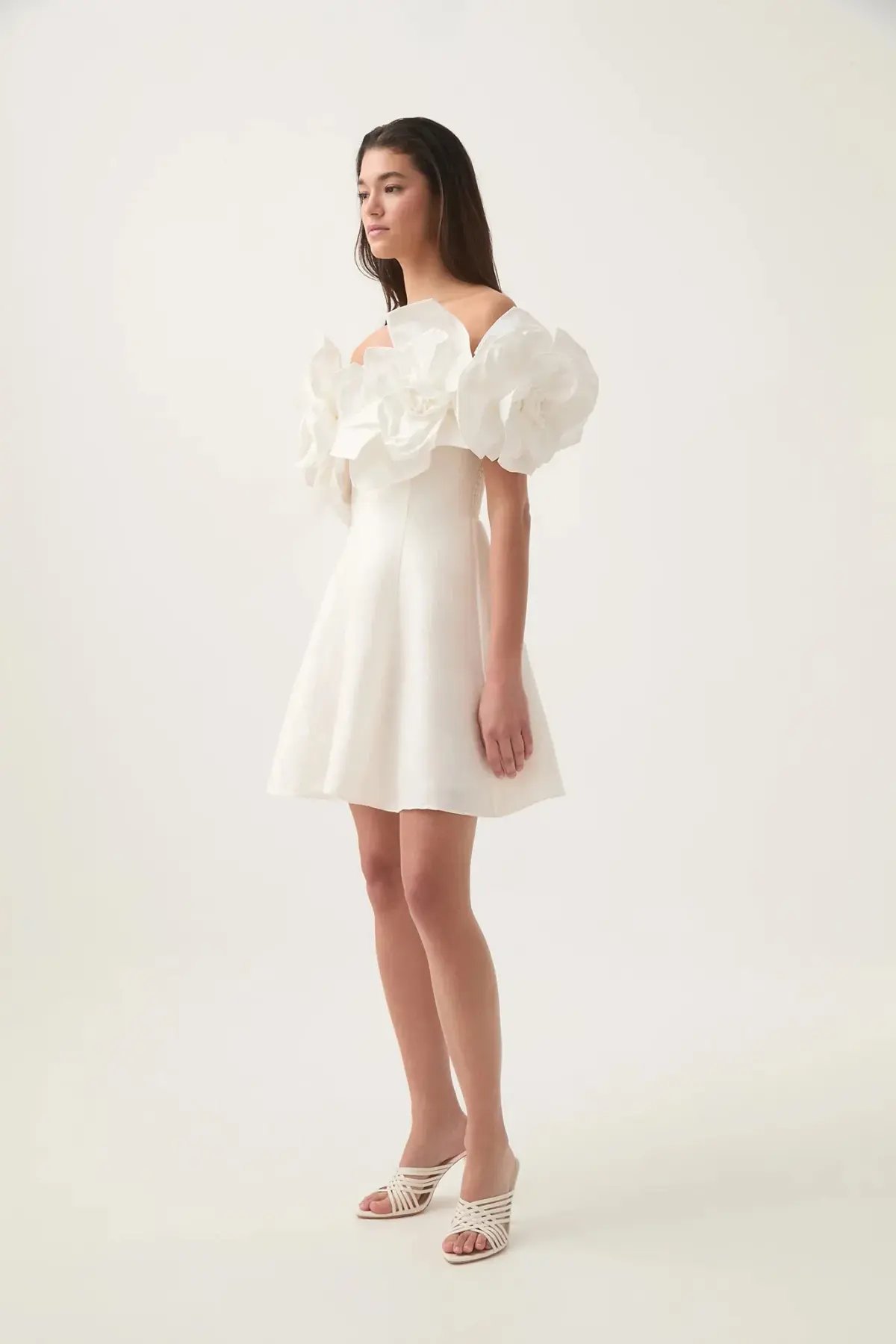 Aje Etta Mini Dress Ivory Size 14 photo 3