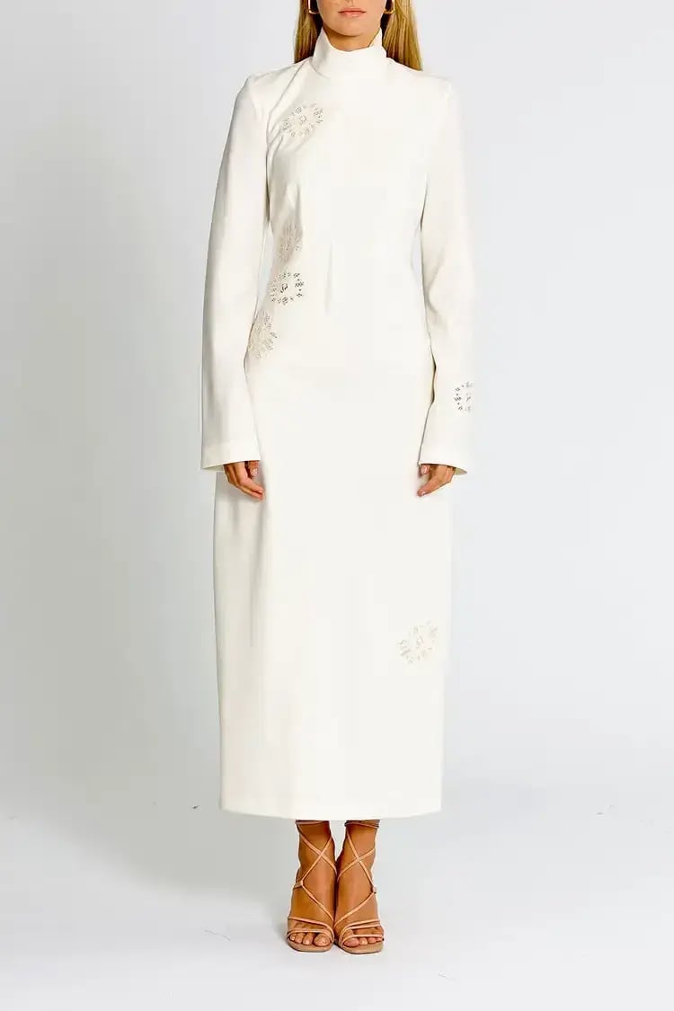 Camilla and Marc Viola Midi Dress in Cream Size 12 photo 4