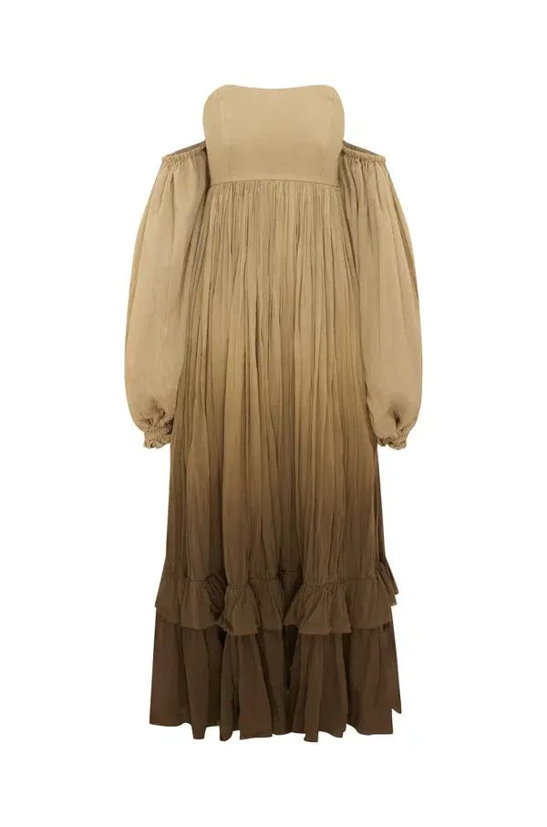 Rooh Collective Poppy Ombre Maxi Dress Brown Multi Size L / AU 12 photo 6