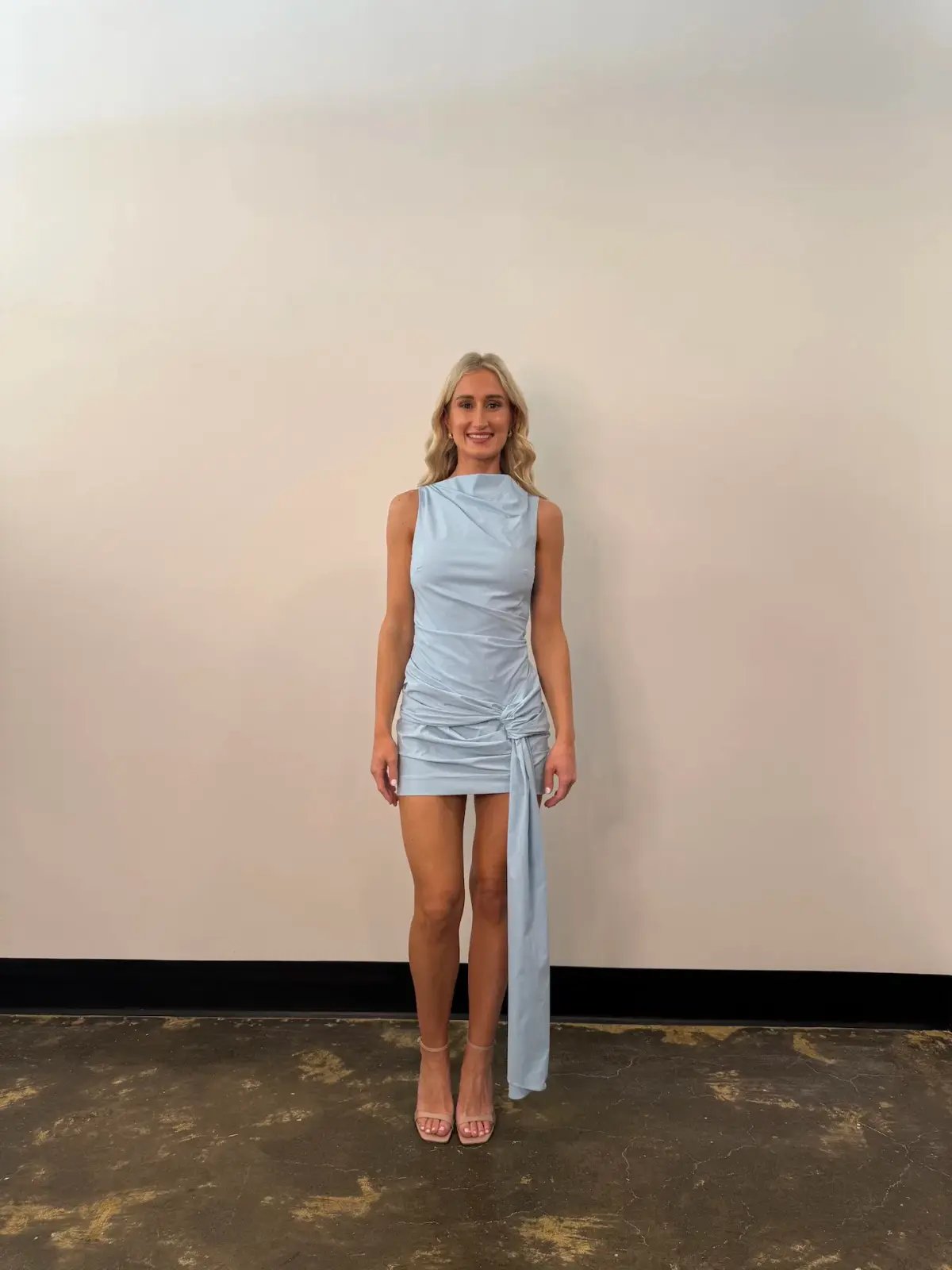 Bec & Bridge Domenic Asym Mini Dress Sky Blue Size AU 10 photo 4