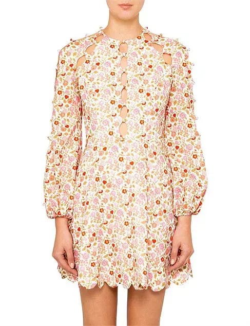 Zimmermann Goldie Scallop Short Dress Floral Size 1 / AU 10 photo 4