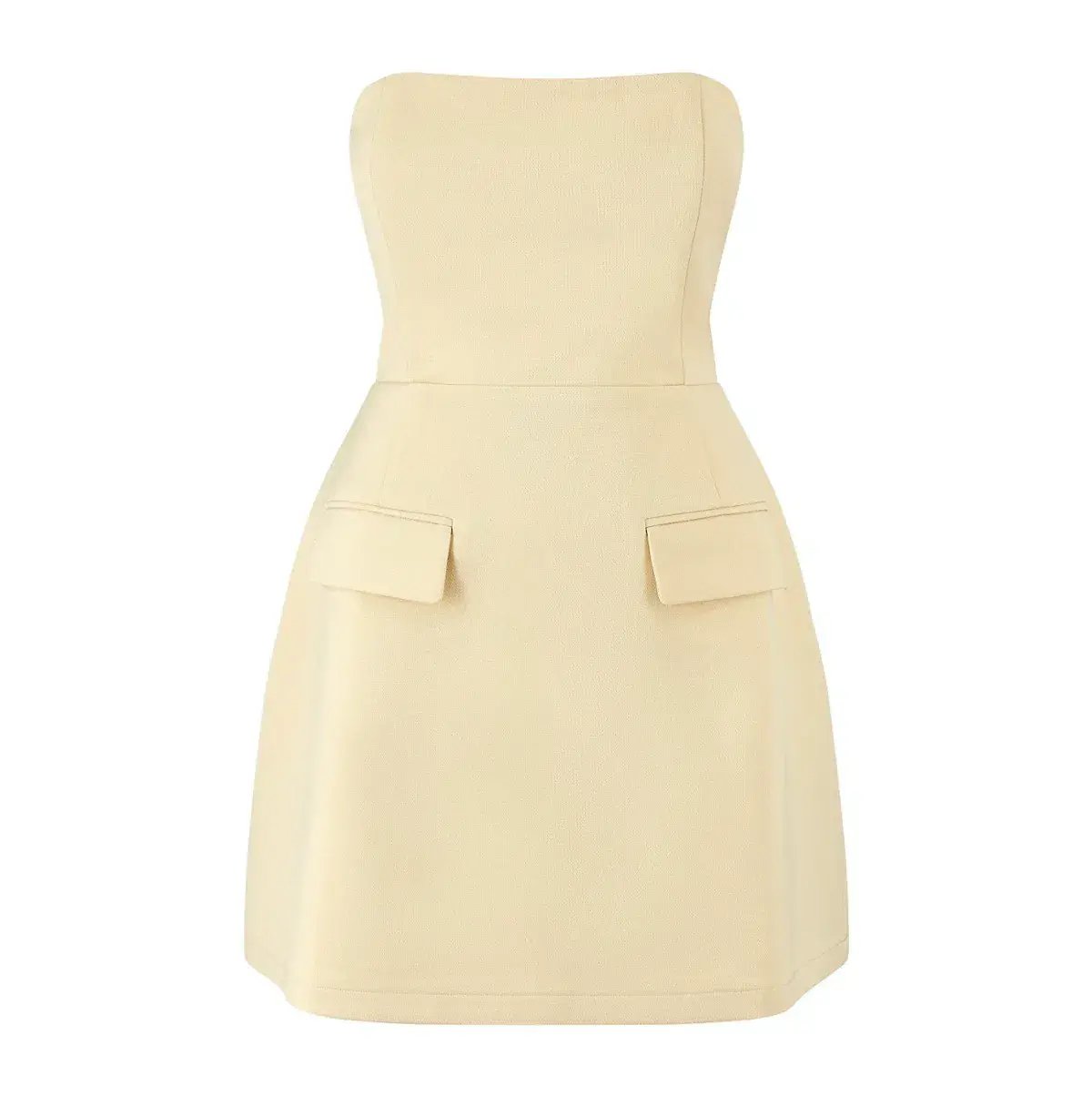Odd Muse The Ultimate Muse Strapless Mini Dress in Lemon Size 8 photo 5
