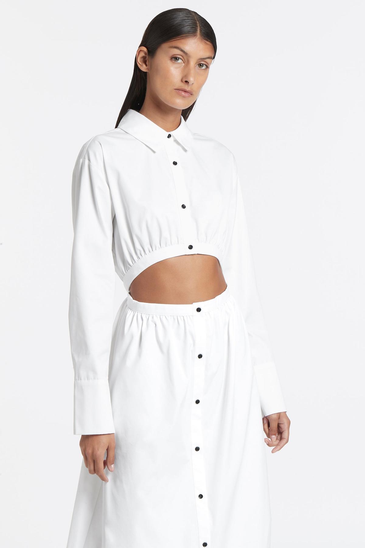 Sir The Label Ilkin Deconstructed Shirt Dress White Size 1 / AU 8 photo 2