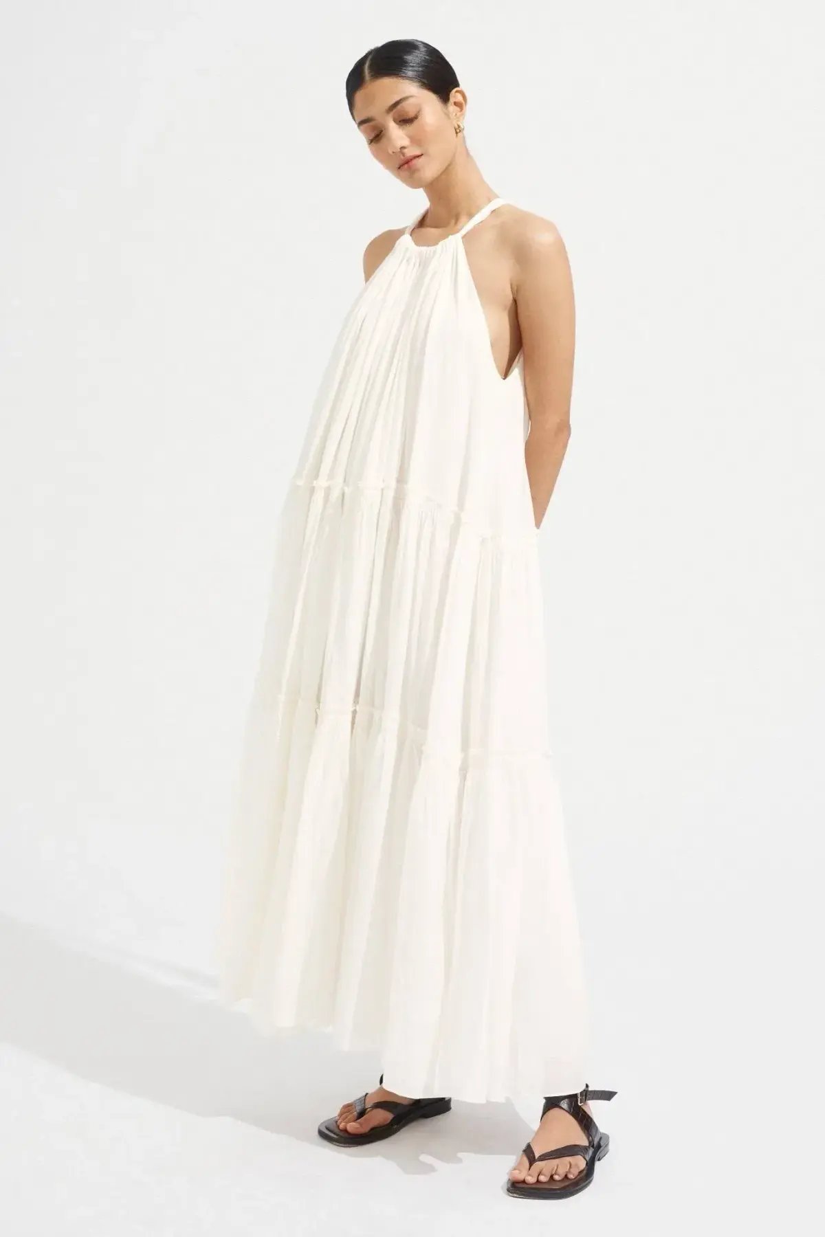 Steele Playa Cotton Maxi Dress Chalk White Size M / AU 10 photo 4