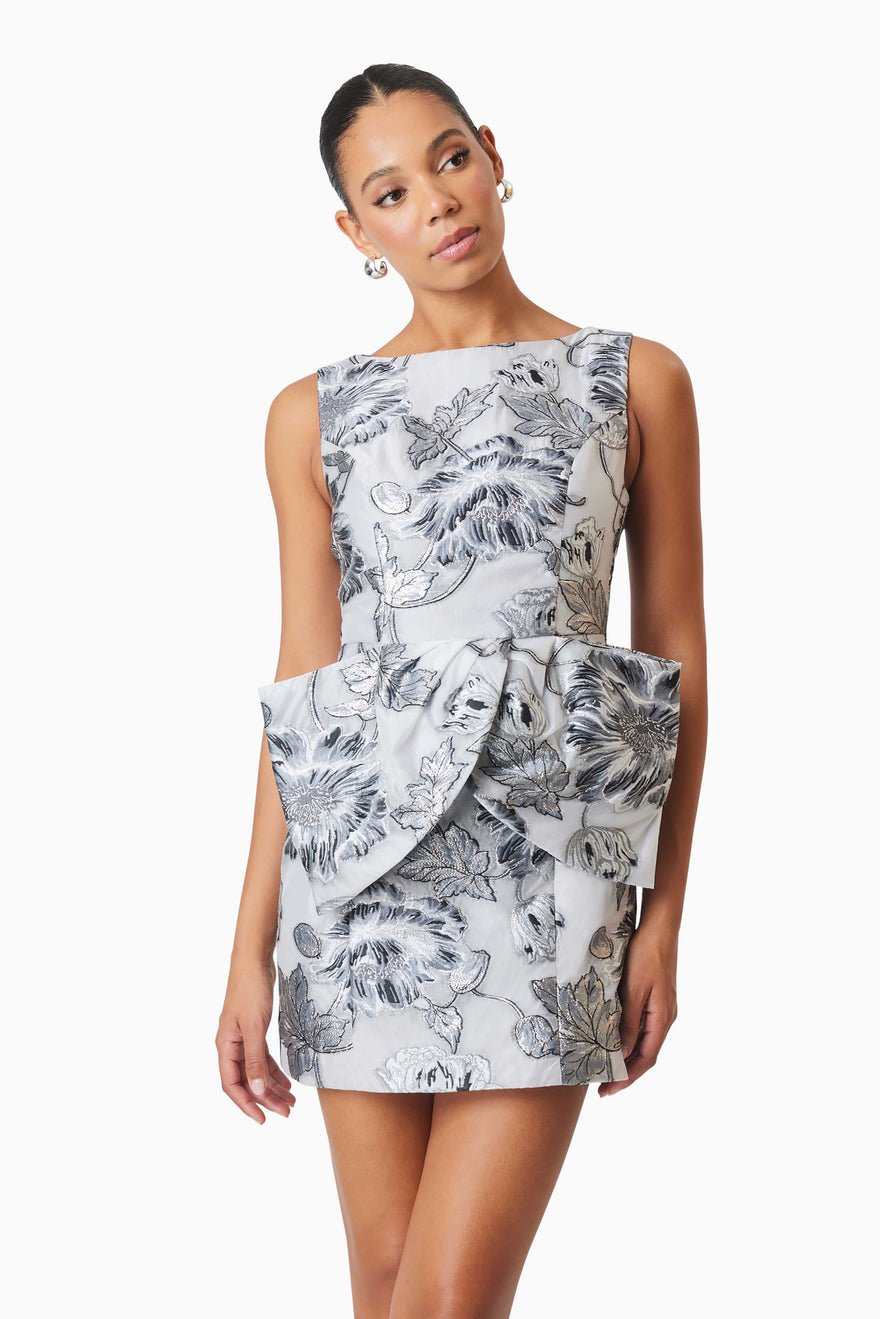 Elliatt Blossom Mini Dress - Silver Multi photo 2
